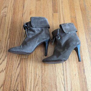 Massimo Dutti suede stiletto ankle boots